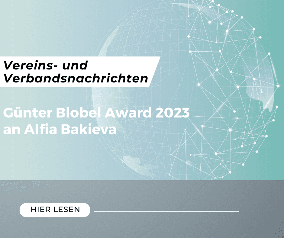 Günter Blobel Award 2023 an Alfia Bakieva